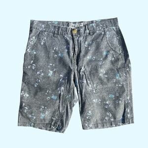 Ezekiel Floral Shorts Men’s Gray Blue Flowers 30
